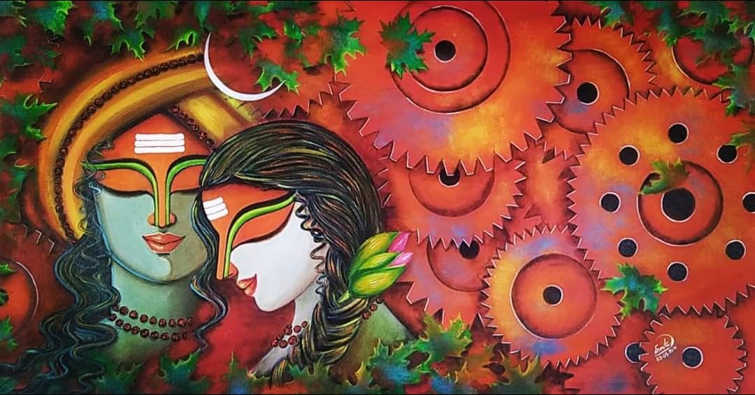 HARA GOURI 3 I Acrylic on Canvas I 24inx48in