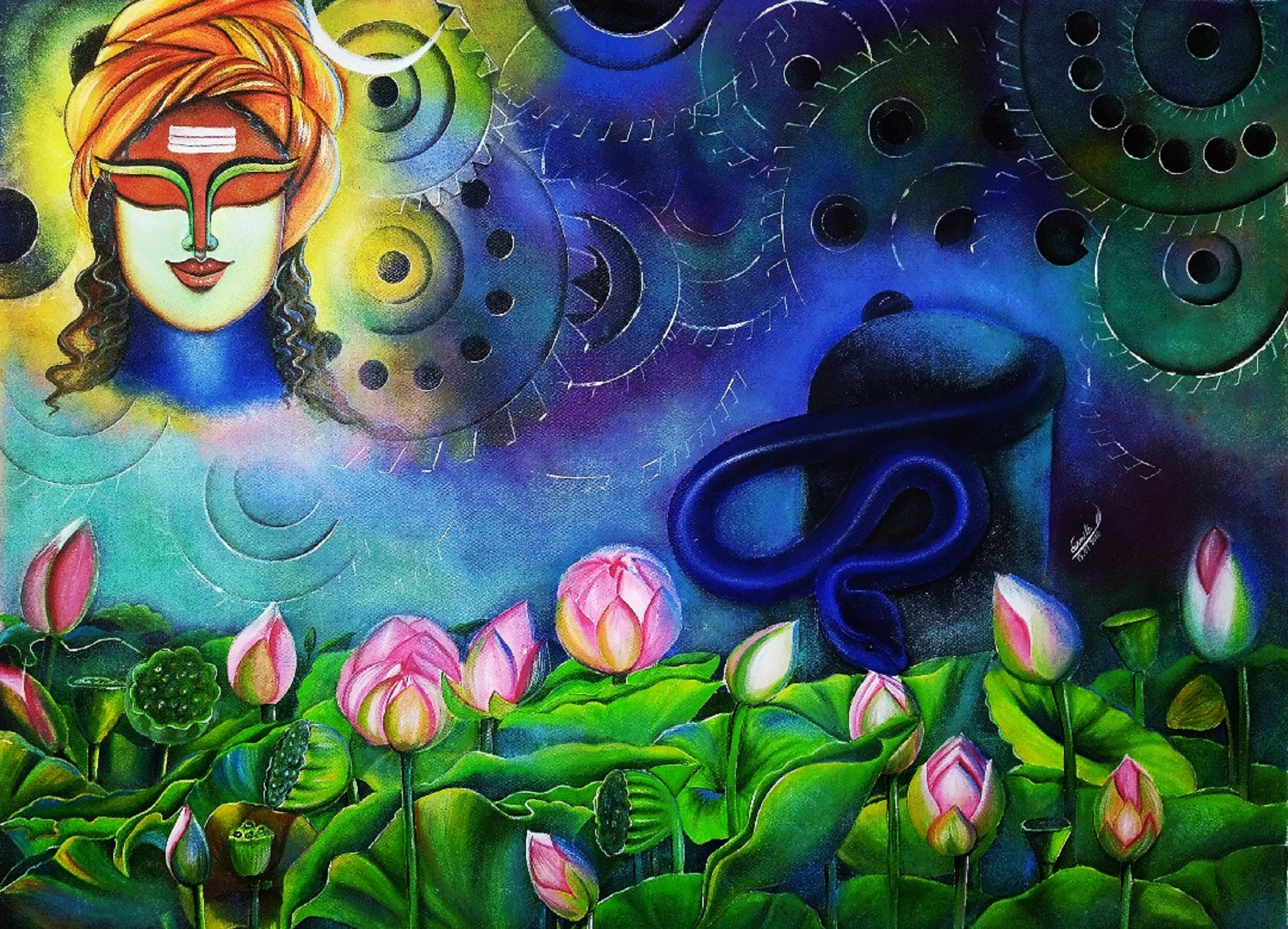 NAGESHWAR I Acrylic on Canvas I 36inx48in