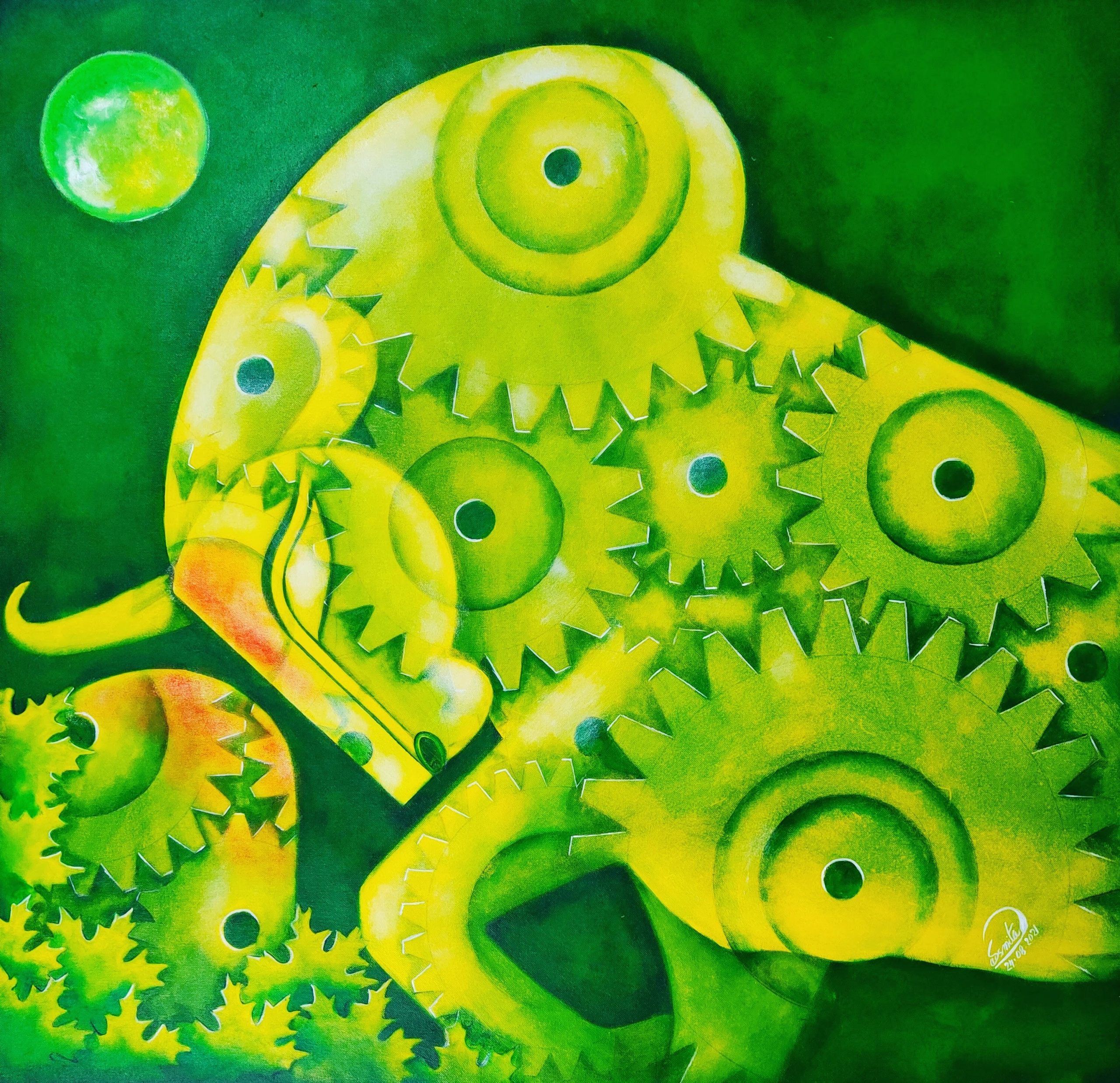 Rishabhnath-9 I Acrylic-on-Canvas I 32inx32in