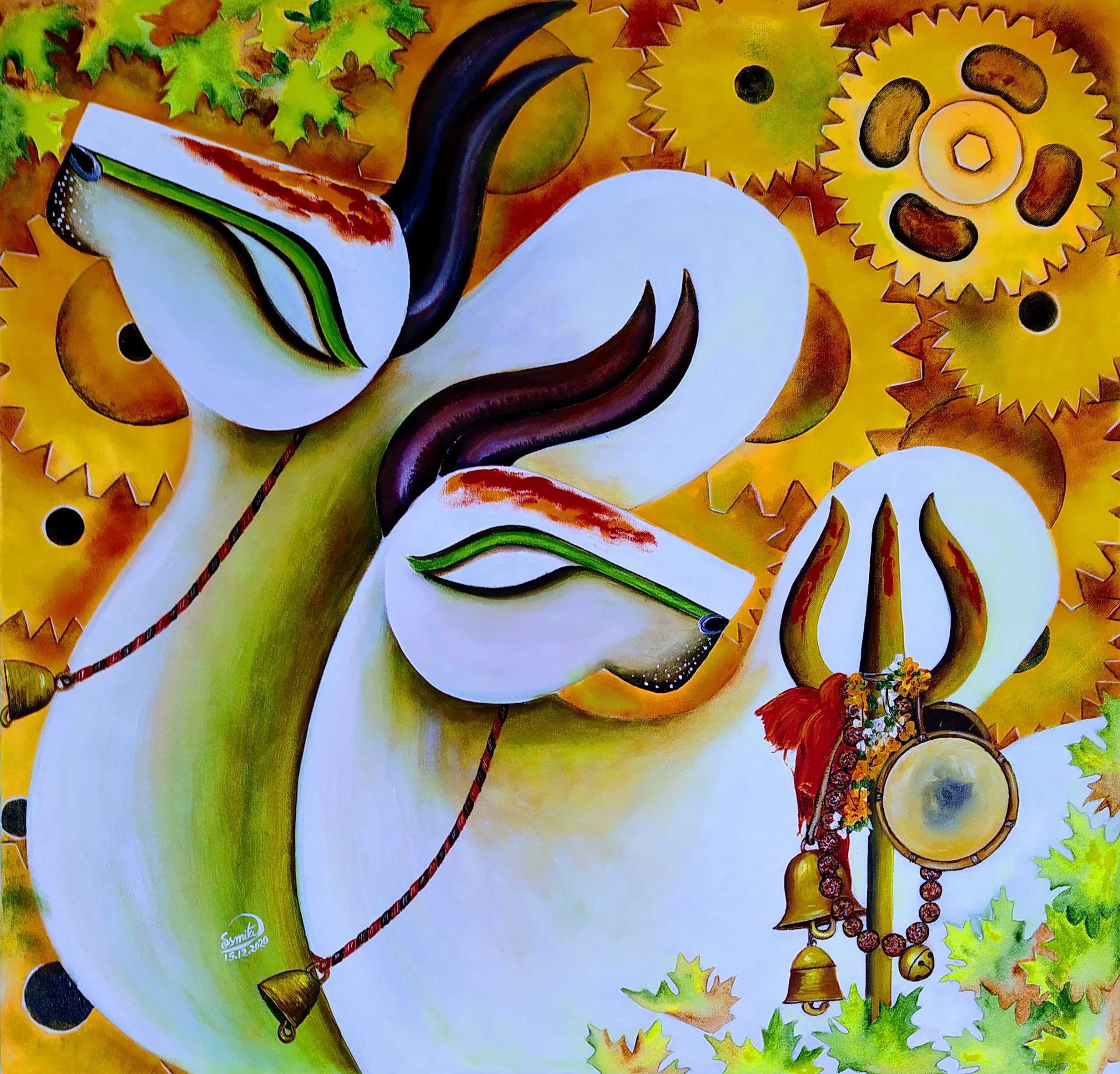 Rishabhnath (p-4) I Acrylic on Canvas I 32 inx34in I INR 38,000.00