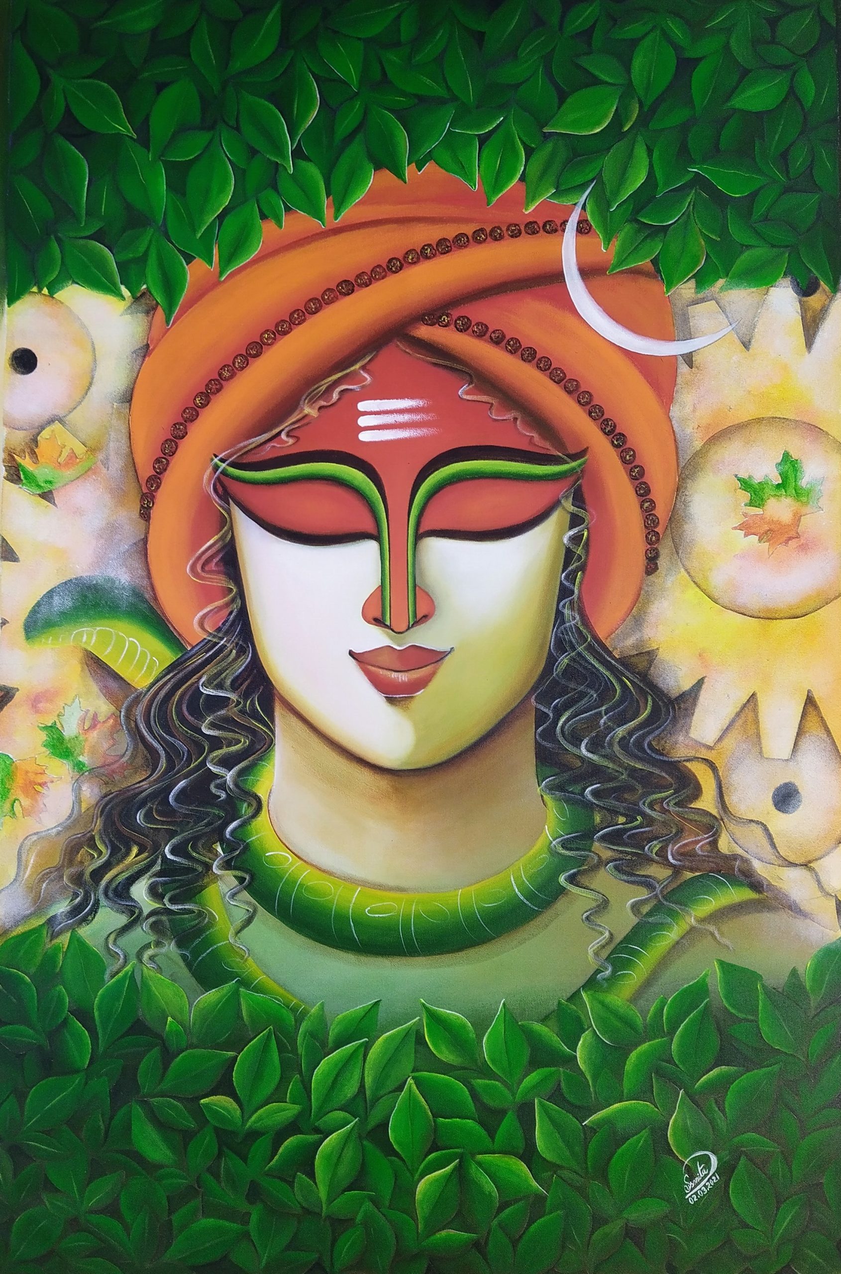 SOMESHWARA 3 I Acrylic on Canvas I 32inx49in